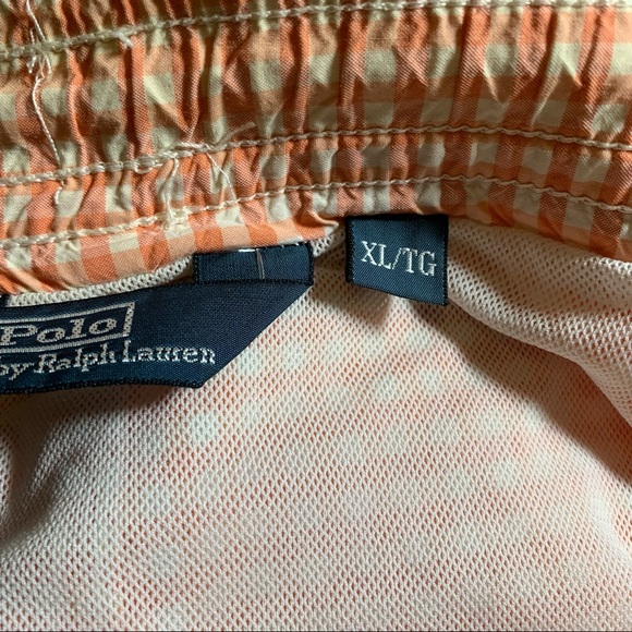 Polo by Ralph Lauren Gingham Pattern Traveler Cotton Blend, Swim Shorts. - Picture 12 of 16